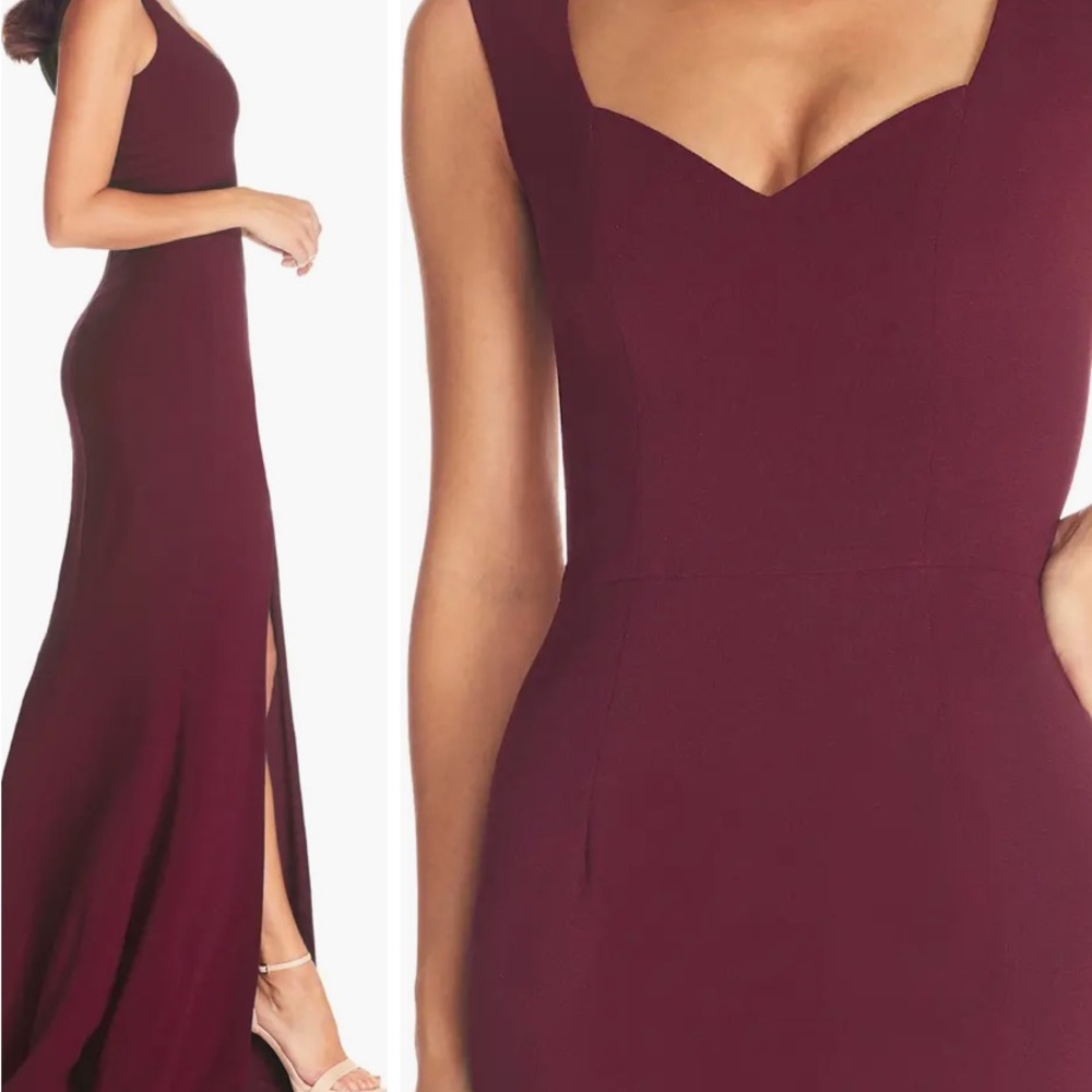 NWT Dress the Population Monroe Dress Side Slit Size Small